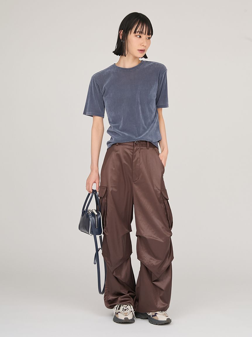 emmi atelier「タックフォルムカーゴパンツ」|チノ|