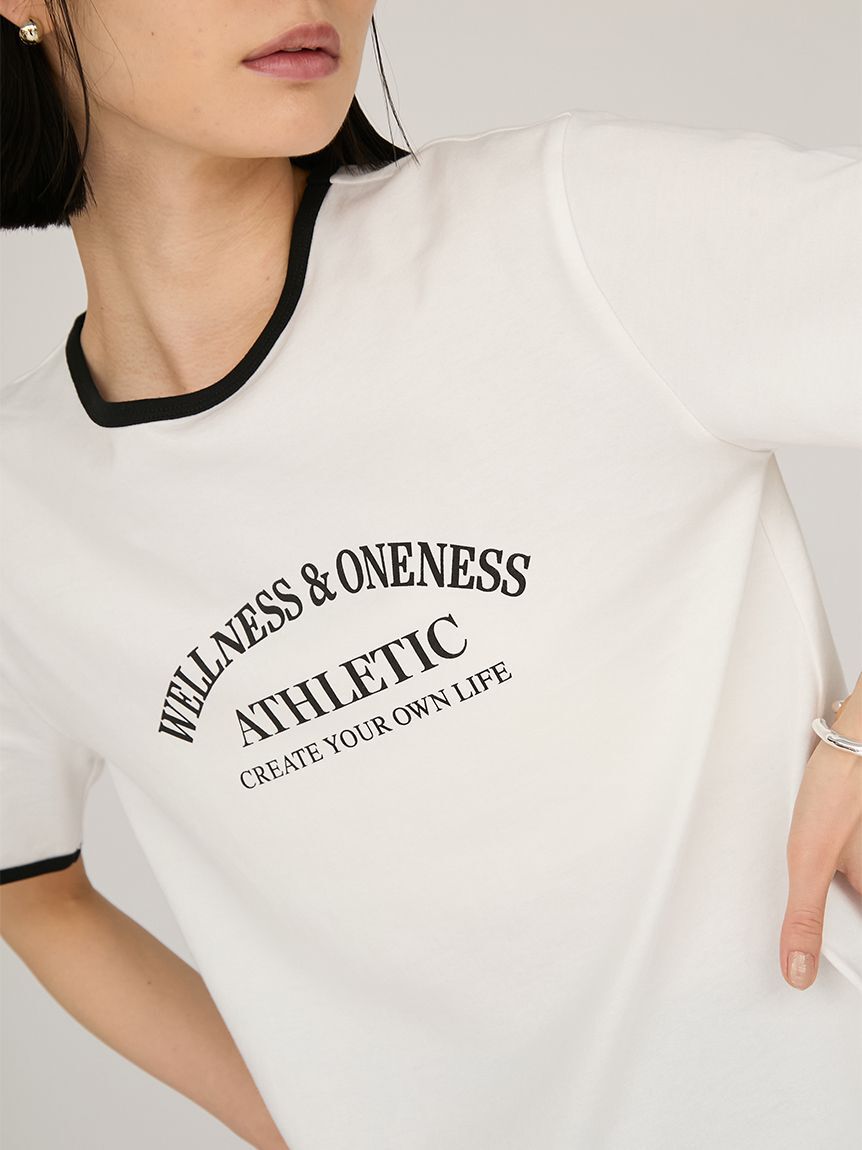 emmi atelier「グラフィックリンガーTシャツ」|Tシャツ・カットソー|