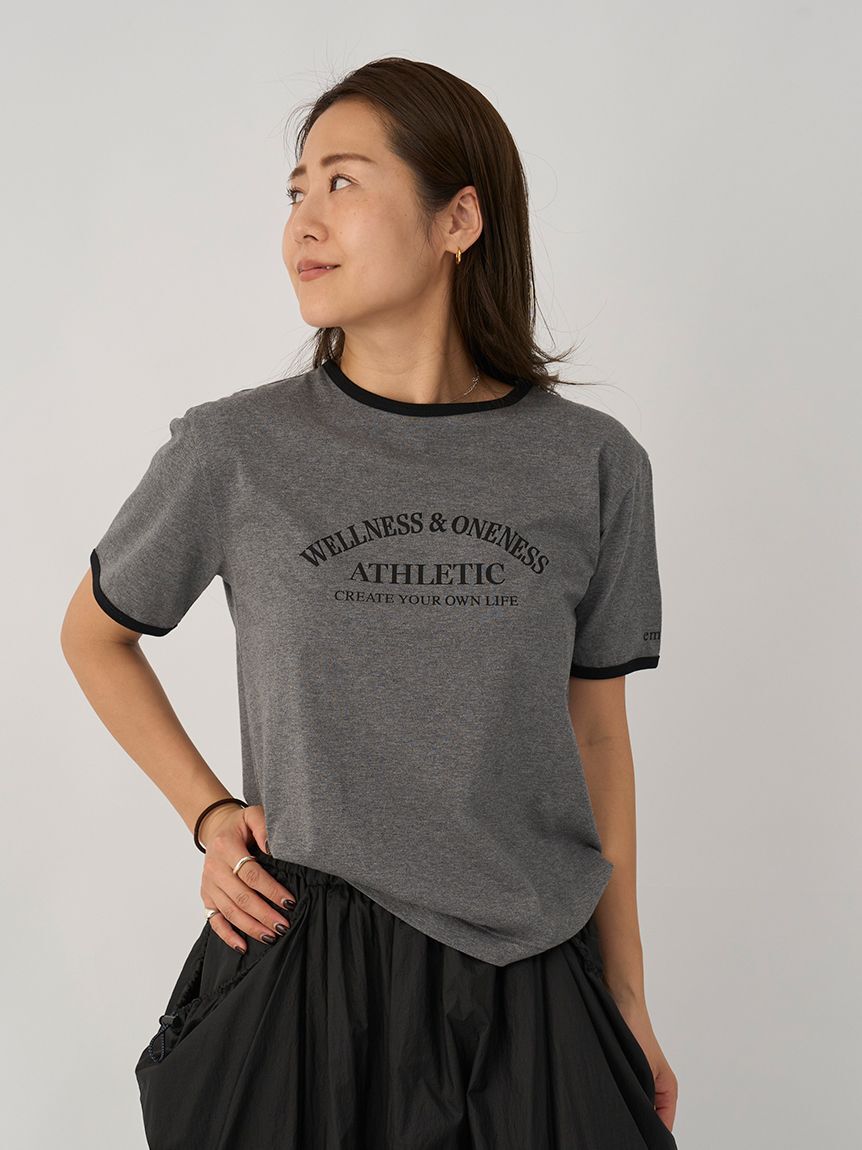 emmi atelier「グラフィックリンガーTシャツ」|Tシャツ・カットソー|CGRY