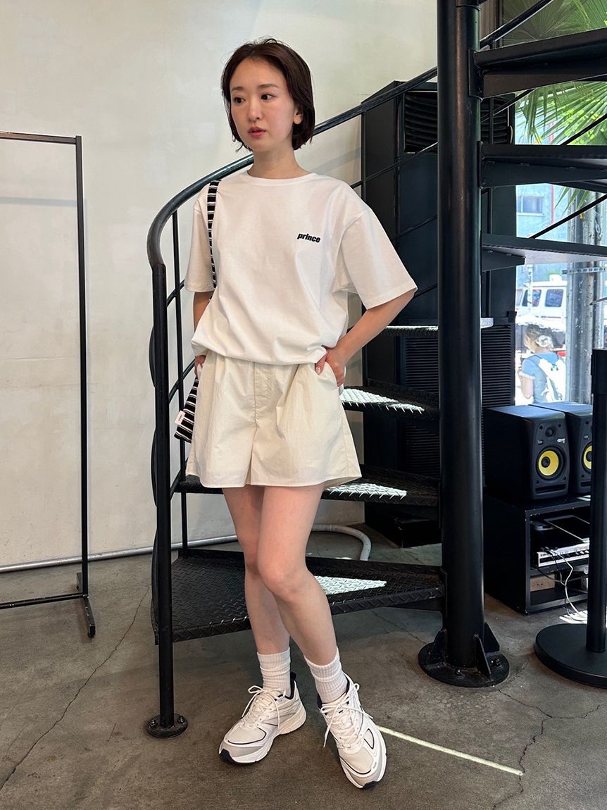 emmi atelier「【ONLINE限定カラー】【prince|emmi】ナイロンハーフパンツ」|デニム|