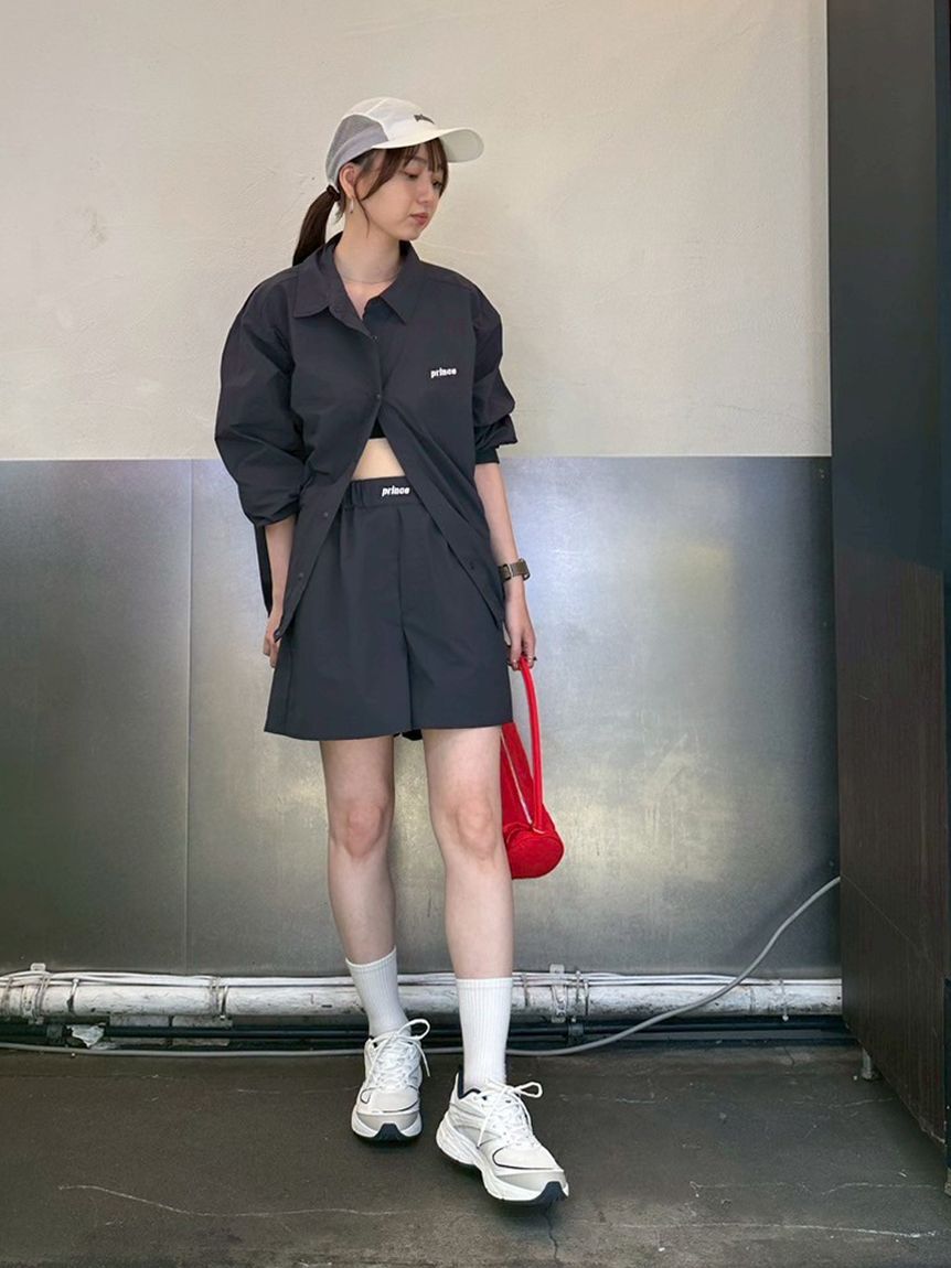 emmi atelier「【ONLINE限定カラー】【prince|emmi】ナイロンハーフパンツ」|デニム|