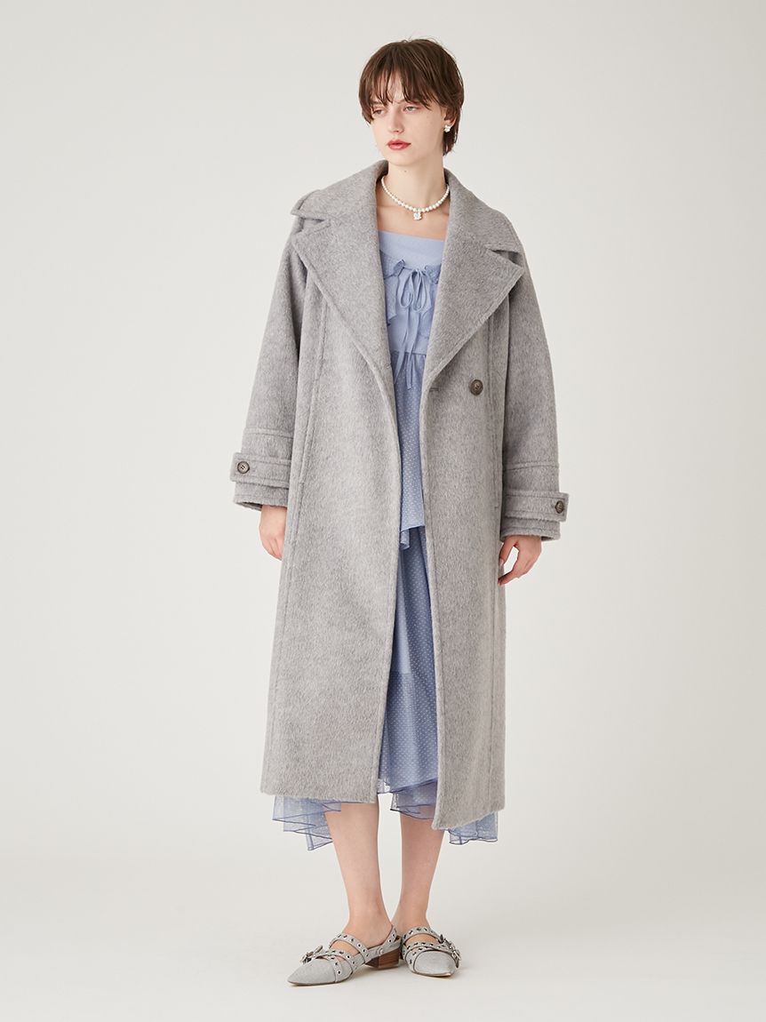 FURFUR「シャギーロングコート」|チェスターコート|