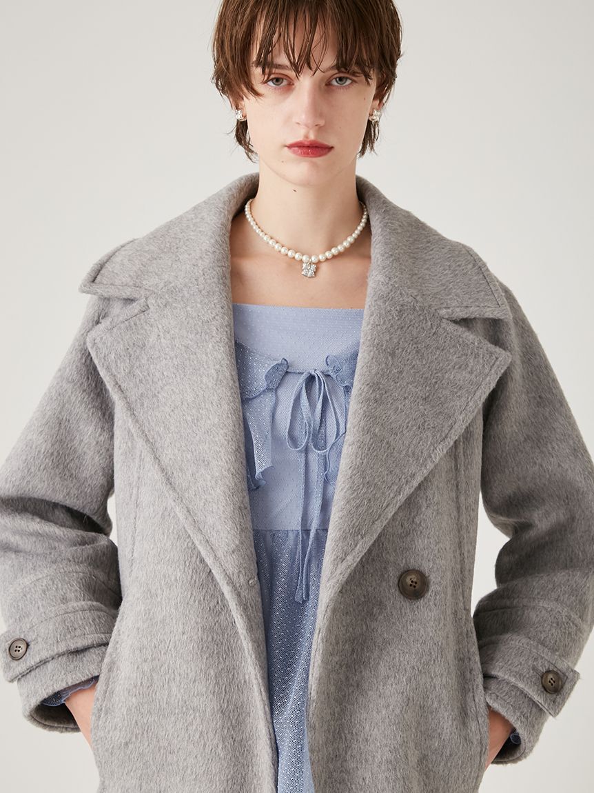 FURFUR「シャギーロングコート」|チェスターコート|