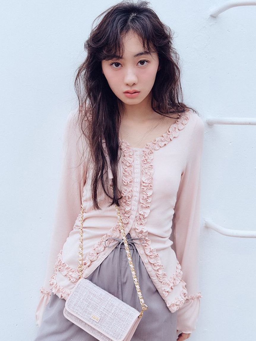 FURFUR「【WEB限定カラー】フリルカーディガン」|カーディガン|