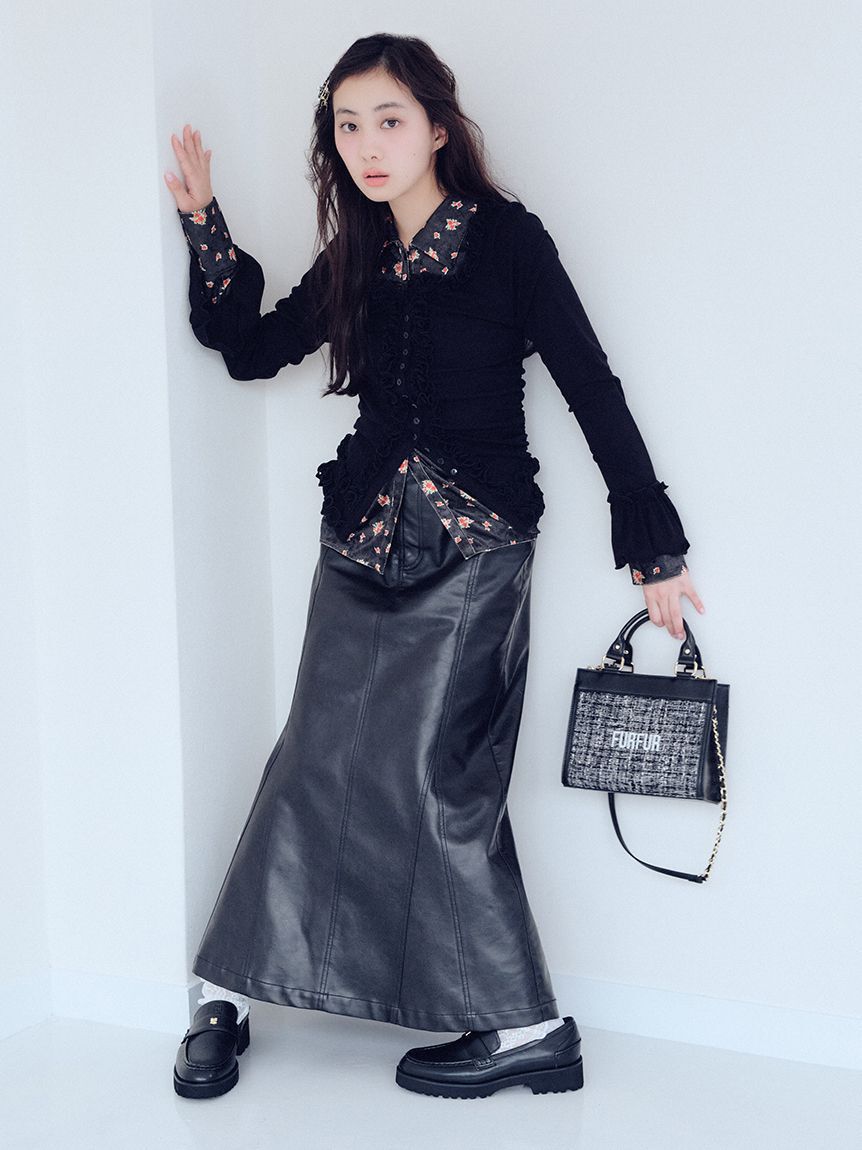 FURFUR「【WEB限定カラー】フリルカーディガン」|カーディガン|