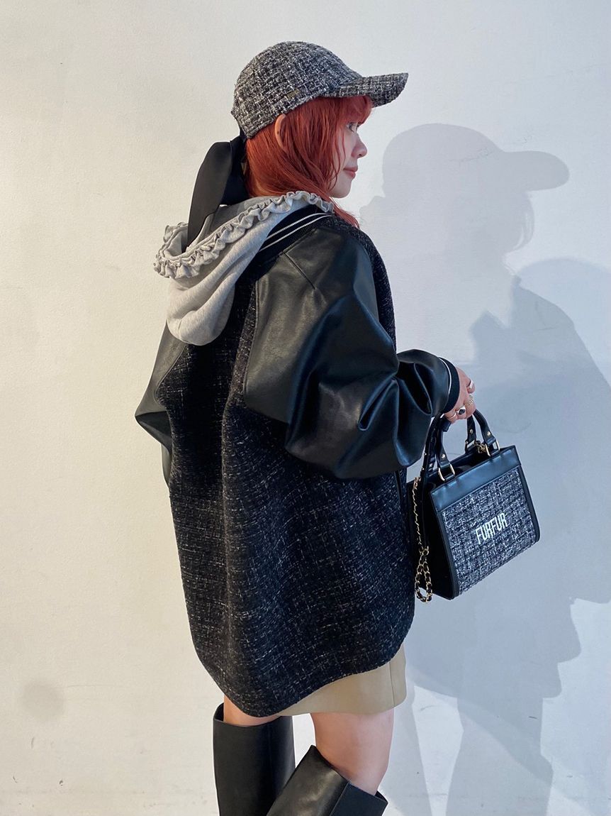 FURFUR「2WAYツイードスタジャン」|ブルゾン・スタジャン|