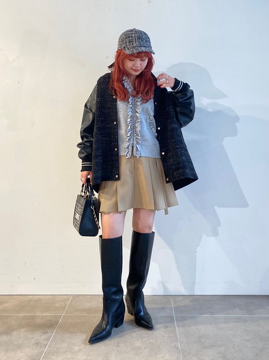 FURFUR「2WAYツイードスタジャン」|ブルゾン・スタジャン|