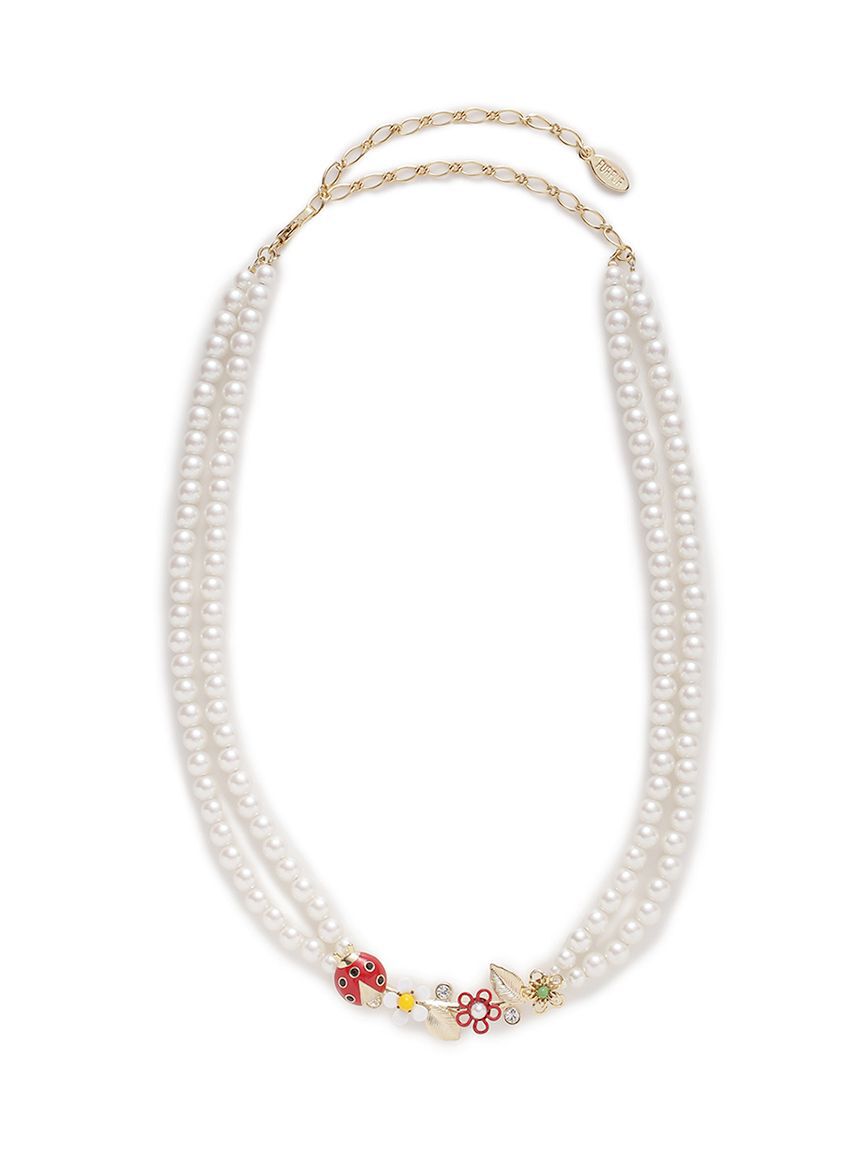 FURFUR「フラワーモチーフパールネックレス」|ネックレス|MIX