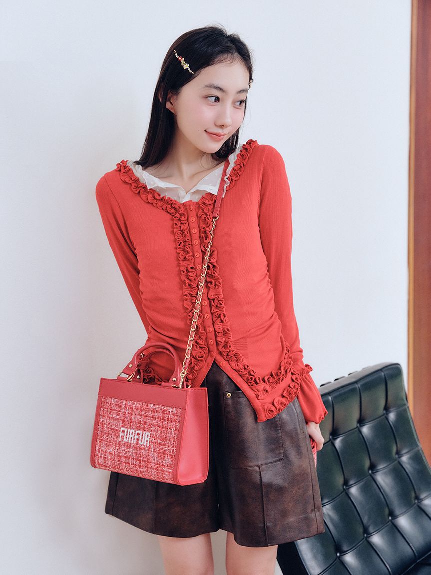 FURFUR「【限定カラー】ツイードロゴトートバッグ」|トートバッグ|