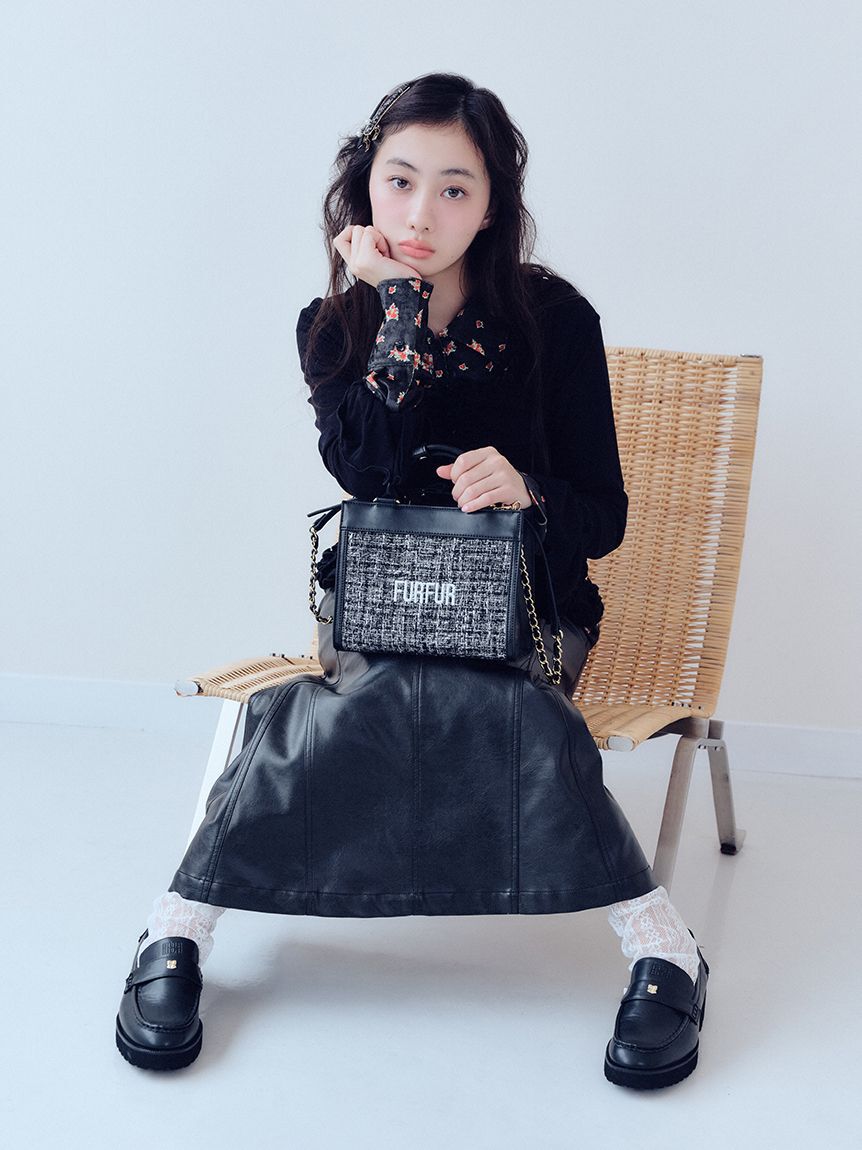 FURFUR「【限定カラー】ツイードロゴトートバッグ」|トートバッグ|