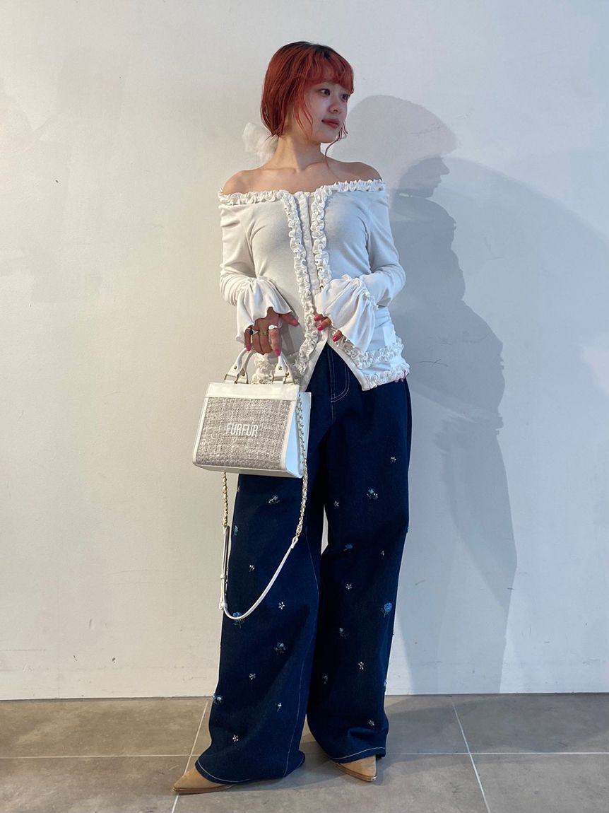 FURFUR「【限定カラー】ツイードロゴトートバッグ」|トートバッグ|