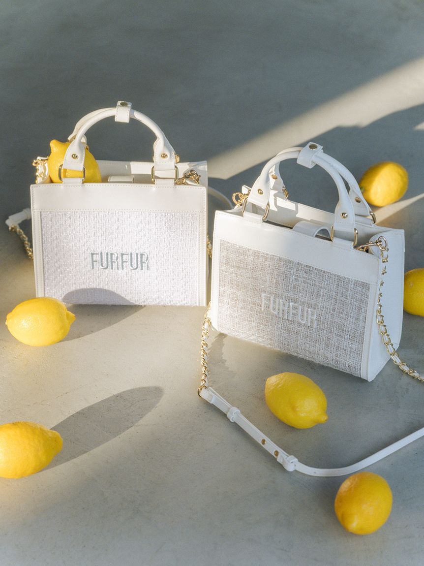 FURFUR「【限定カラー】ツイードロゴトートバッグ」|トートバッグ|