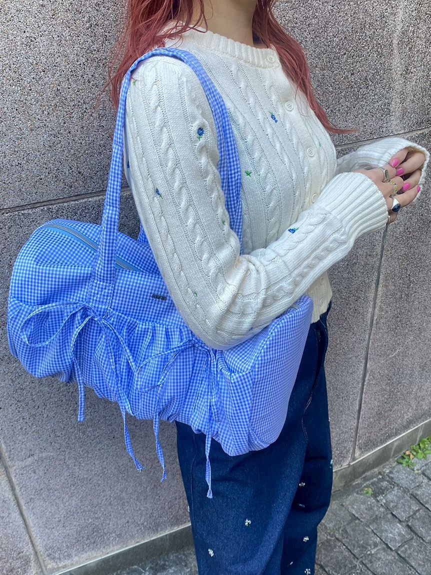 FURFUR「【WEB限定カラー】リボンドラムバッグ」|ショルダー・メッセンジャー|