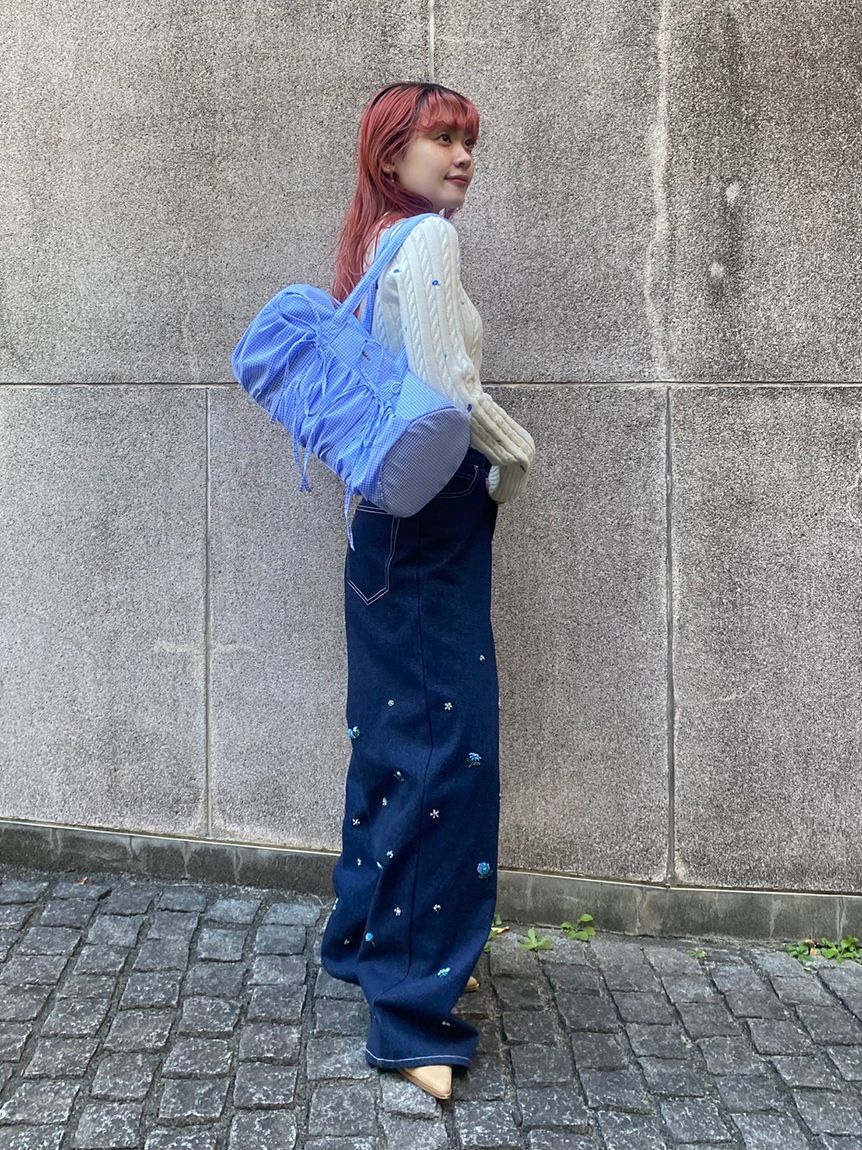 FURFUR「【WEB限定カラー】リボンドラムバッグ」|ショルダー・メッセンジャー|