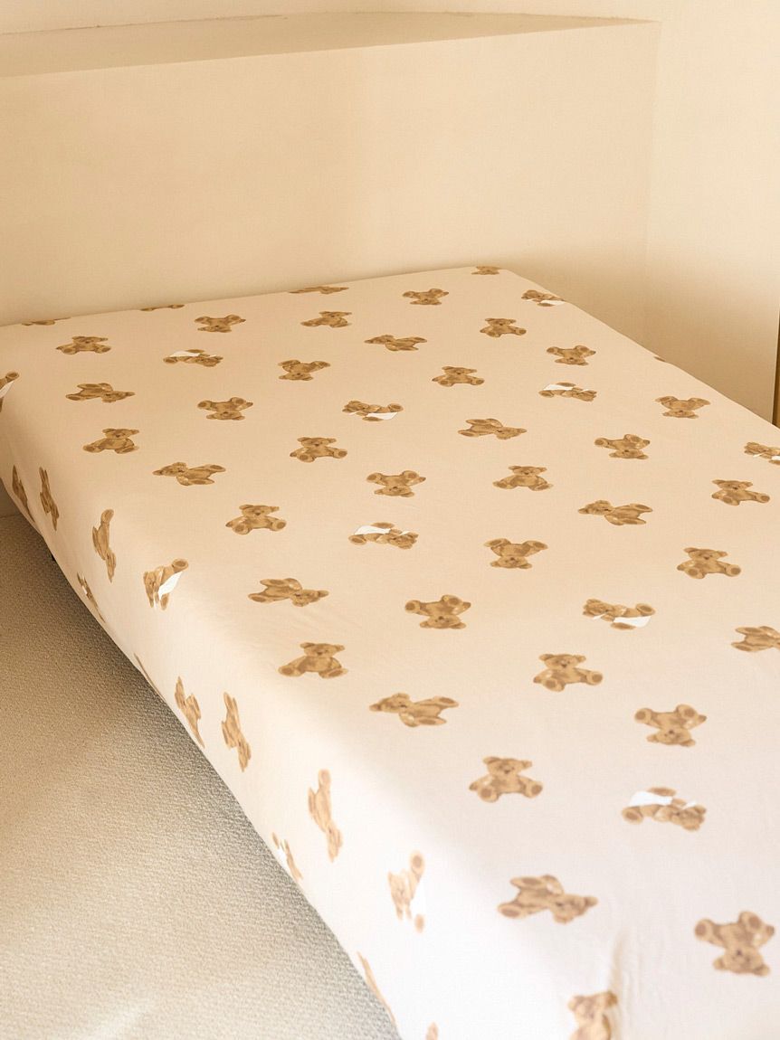 gelato pique Sleep「【Sleep】ベア柄BOXシーツ（セミダブル）」|その他|BEG