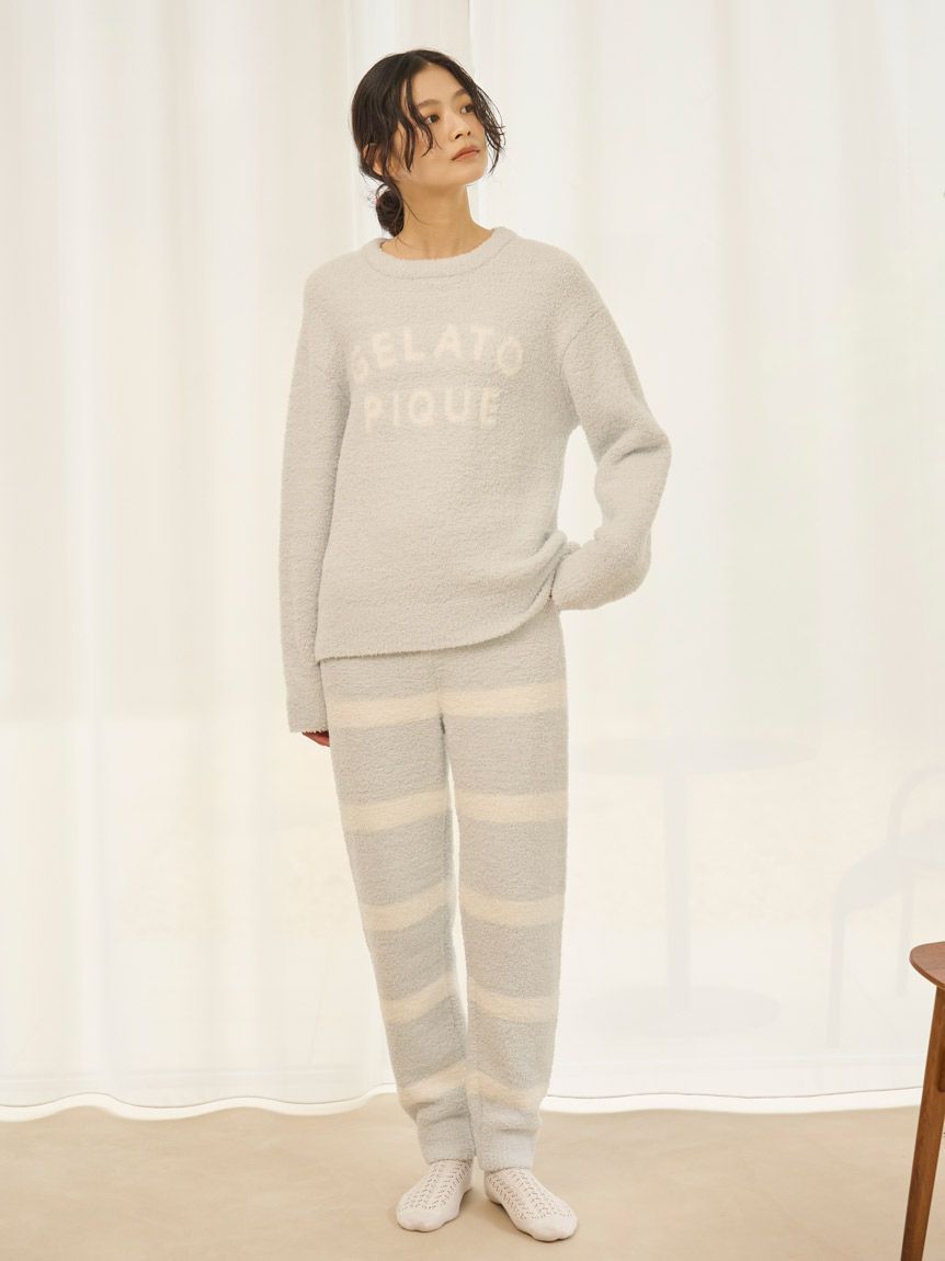 gelato pique「パウダーロゴジャガードプルオーバー＆ロングパンツセット」|ルームウェア|