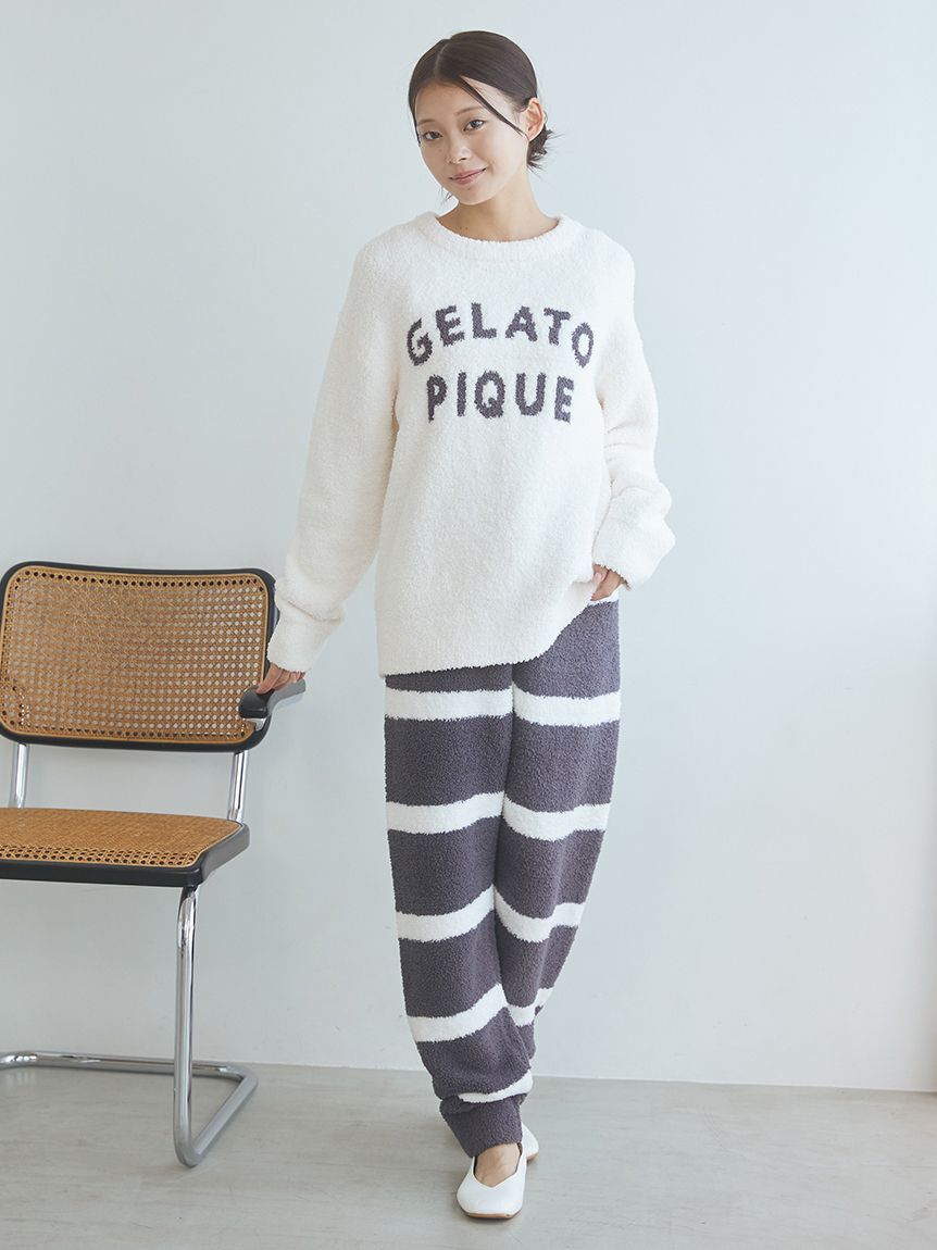 gelato pique「パウダーロゴジャガードプルオーバー＆ロングパンツセット」|ルームウェア|