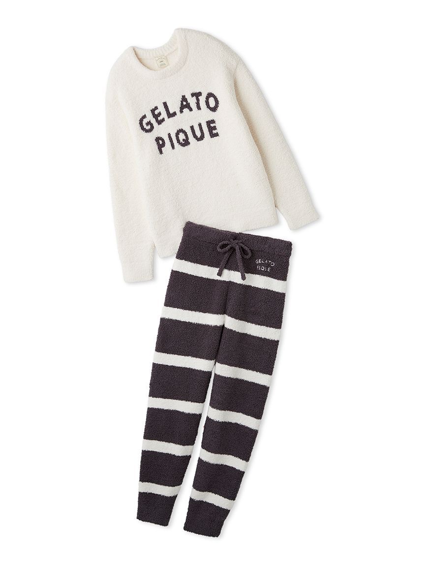 gelato pique「パウダーロゴジャガードプルオーバー＆ロングパンツセット」|ルームウェア|