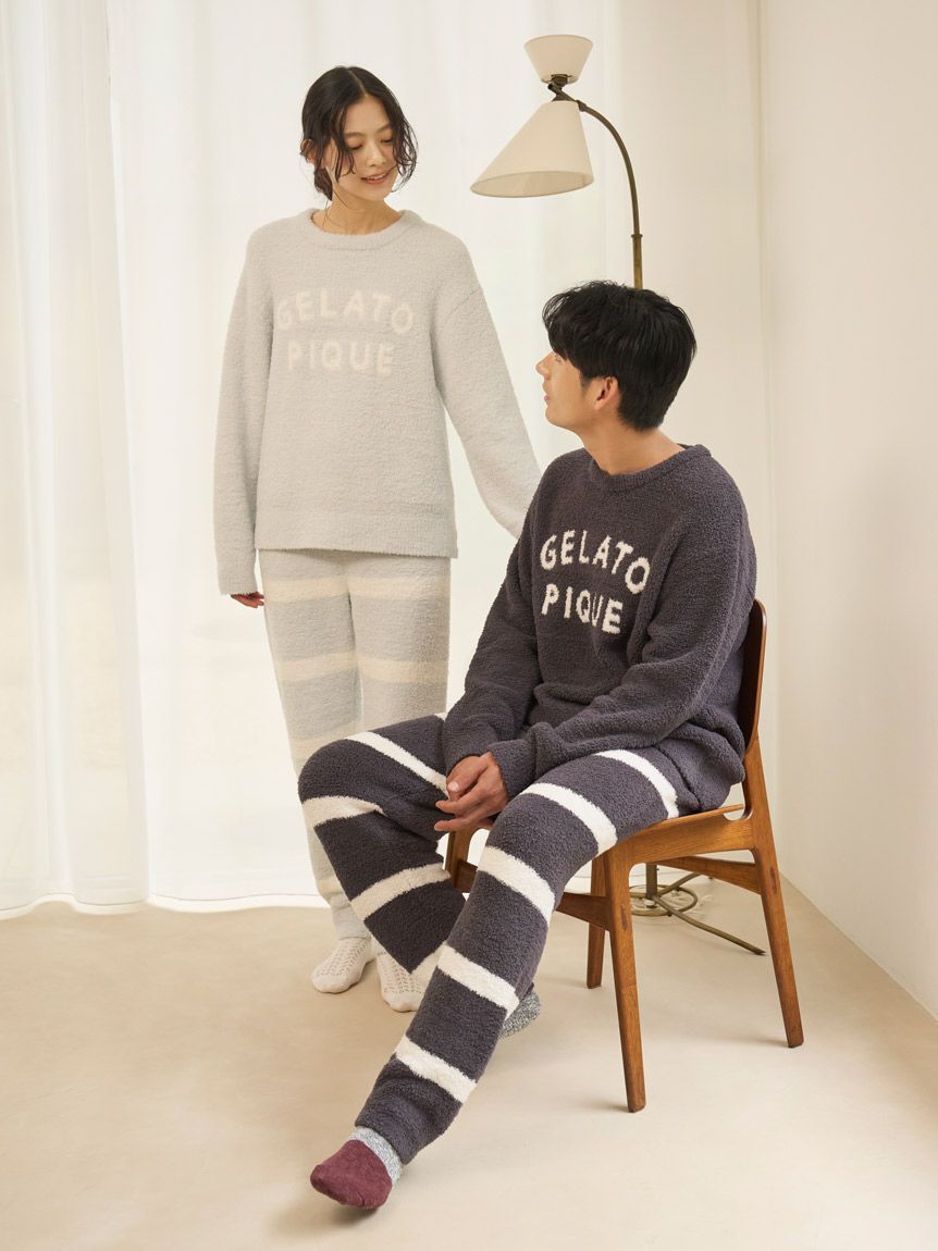 gelato pique「パウダーロゴジャガードプルオーバー＆ロングパンツセット」|ルームウェア|