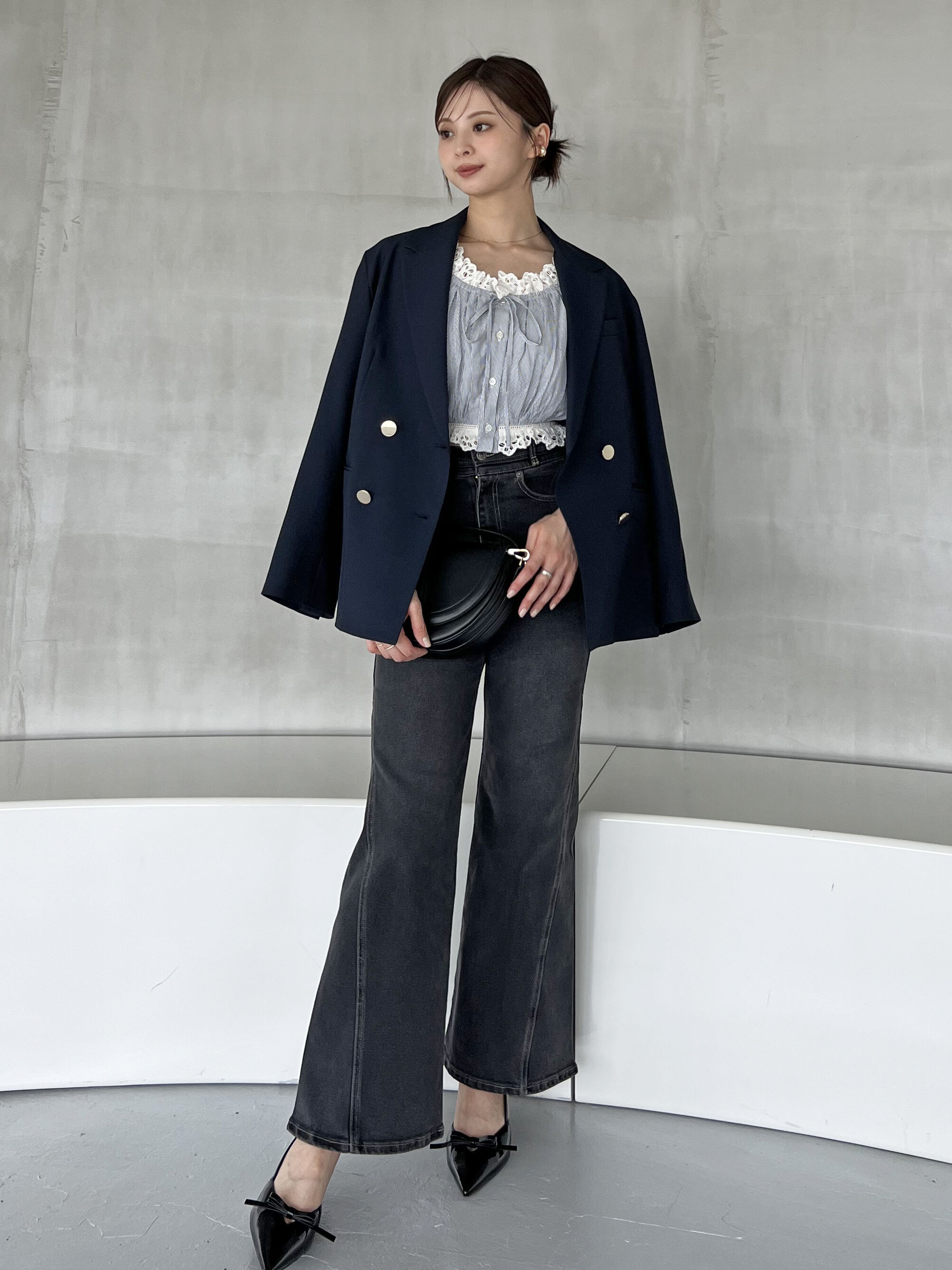 SNIDEL「【00サイズあり】Sustainableストレッチフレアデニムパンツ」|デニム|