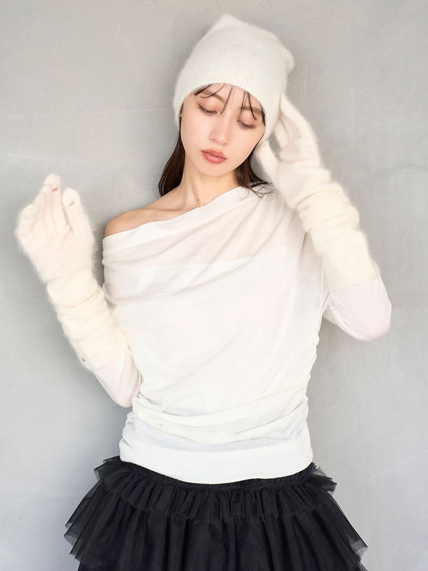 SNIDEL「ドレープニットトップス」|ニット・セーター|