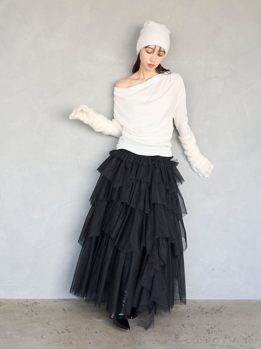 SNIDEL「ドレープニットトップス」|ニット・セーター|