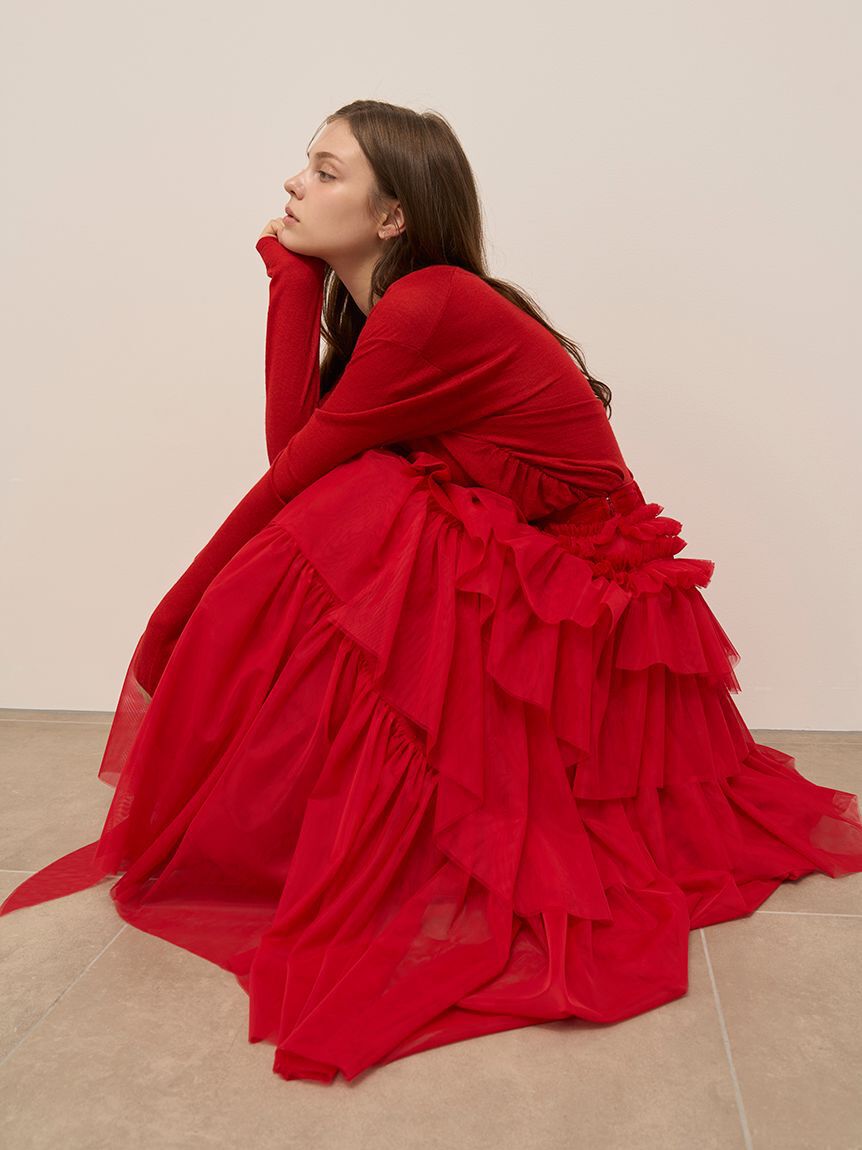 SNIDEL「ドレープニットトップス」|ニット・セーター|