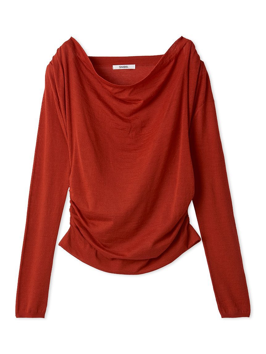 SNIDEL「ドレープニットトップス」|ニット・セーター|