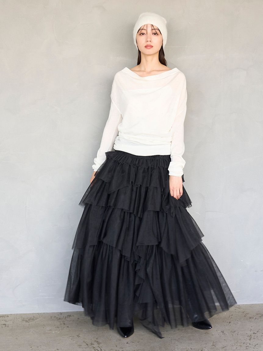 SNIDEL「ドレープニットトップス」|ニット・セーター|