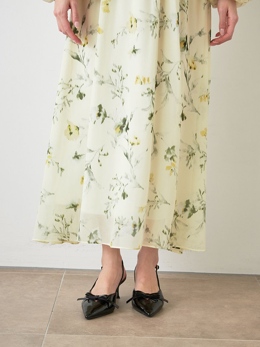 SNIDEL「ウエストシャーリングプリントＯＰ」|ワンピース|