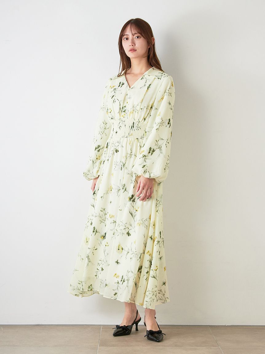 SNIDEL「ウエストシャーリングプリントＯＰ」|ワンピース|