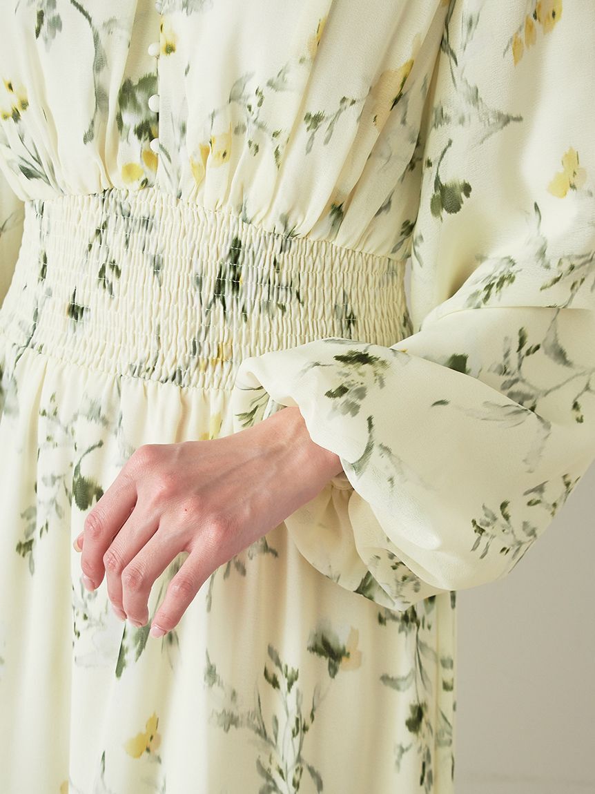 SNIDEL「ウエストシャーリングプリントＯＰ」|ワンピース|