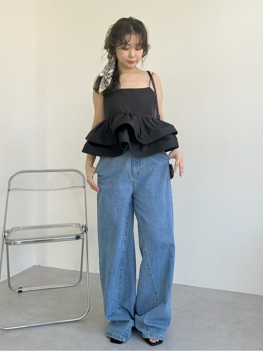 FRAY I.D「ラッフルヘムデザインキャミソール」|キャミソール|