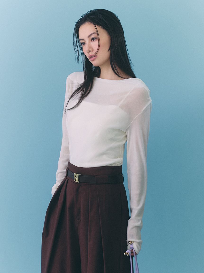 デコルテタックフロッキーチュールトップス（FRAY I.D）｜ルミネの