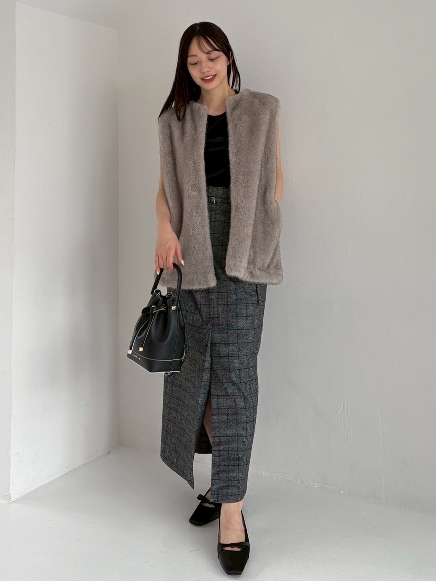 FRAY I.D「ボタンスリットタイトスカート」|スカート|