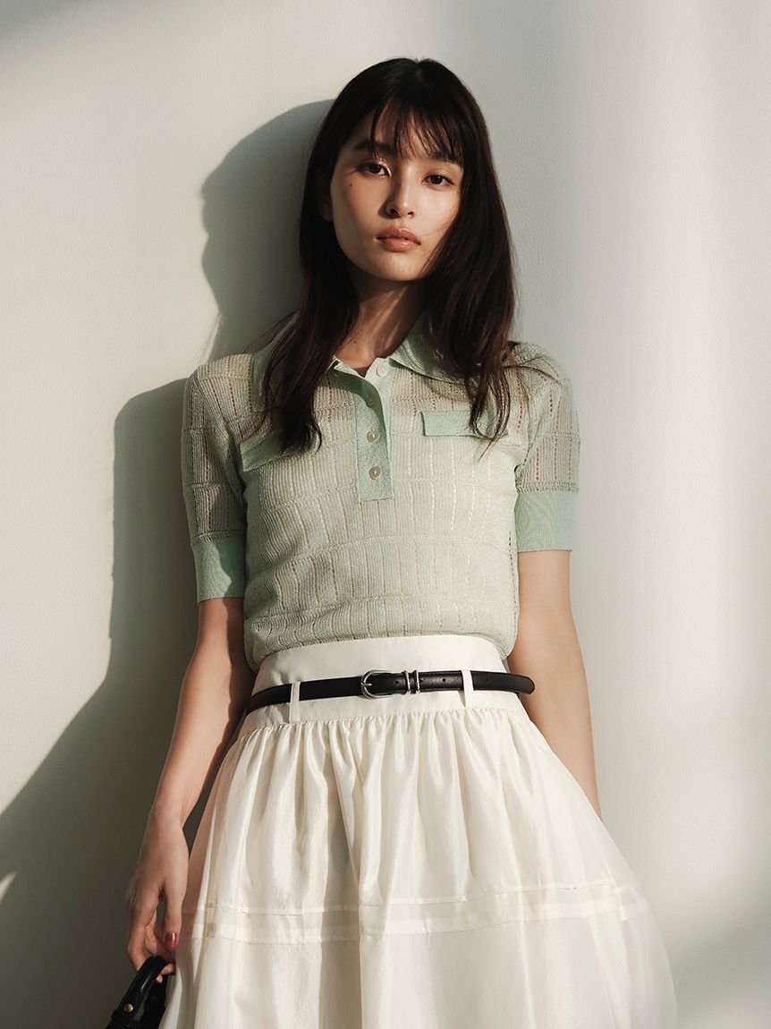 FRAY I.D「アイレットシアーポロニット」|ニット・セーター|