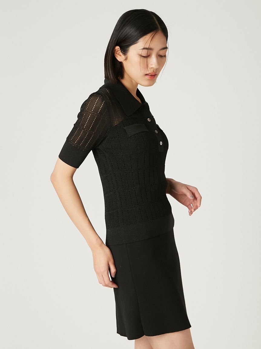 FRAY I.D「アイレットシアーポロニット」|ニット・セーター|