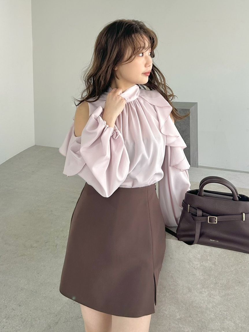 FRAY I.D「【限定カラー】2wayショルダーフリルボウタイブラウス」|シャツ・ブラウス|