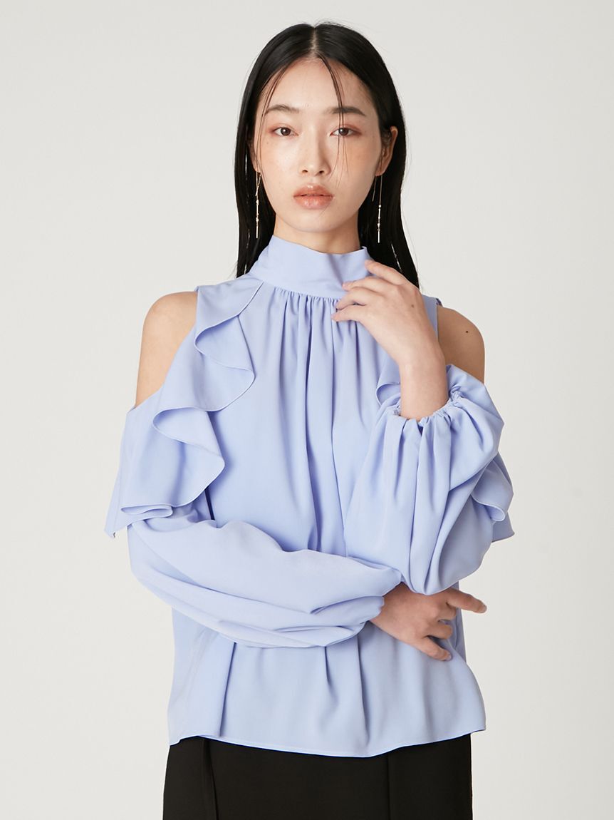 FRAY I.D「【限定カラー】2wayショルダーフリルボウタイブラウス」|シャツ・ブラウス|