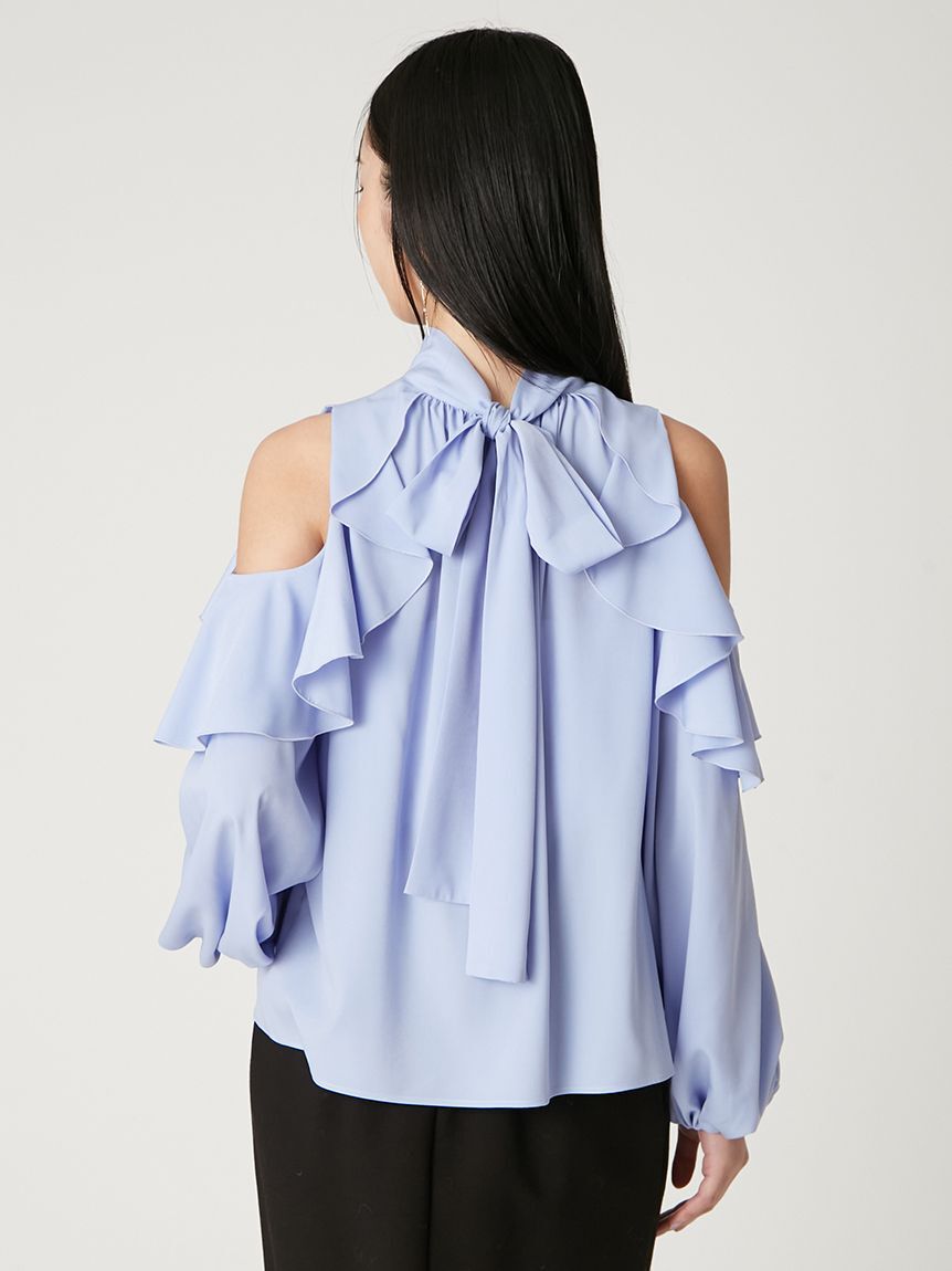 FRAY I.D「【限定カラー】2wayショルダーフリルボウタイブラウス」|シャツ・ブラウス|