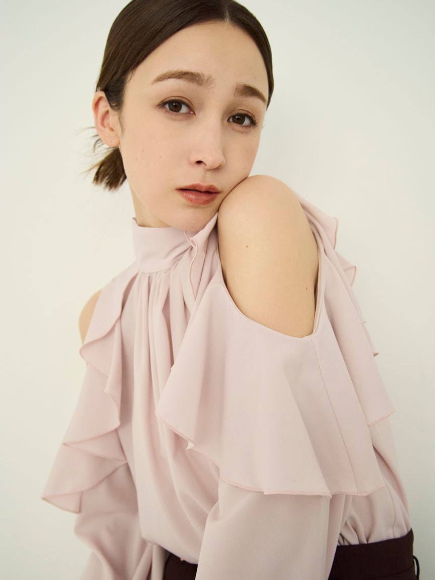 FRAY I.D「【限定カラー】2wayショルダーフリルボウタイブラウス」|シャツ・ブラウス|