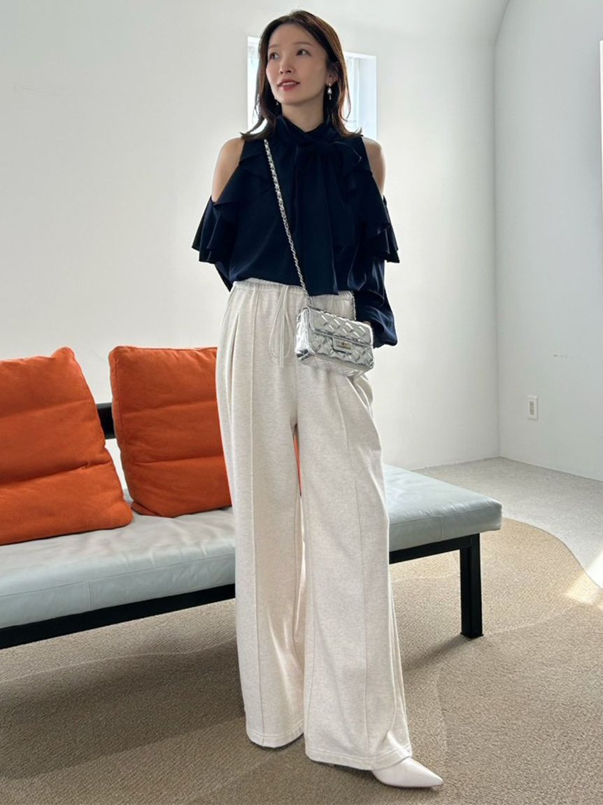 FRAY I.D「【限定カラー】2wayショルダーフリルボウタイブラウス」|シャツ・ブラウス|