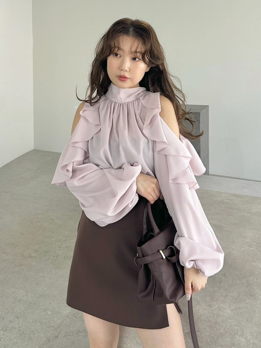 FRAY I.D「【限定カラー】2wayショルダーフリルボウタイブラウス」|シャツ・ブラウス|PNK