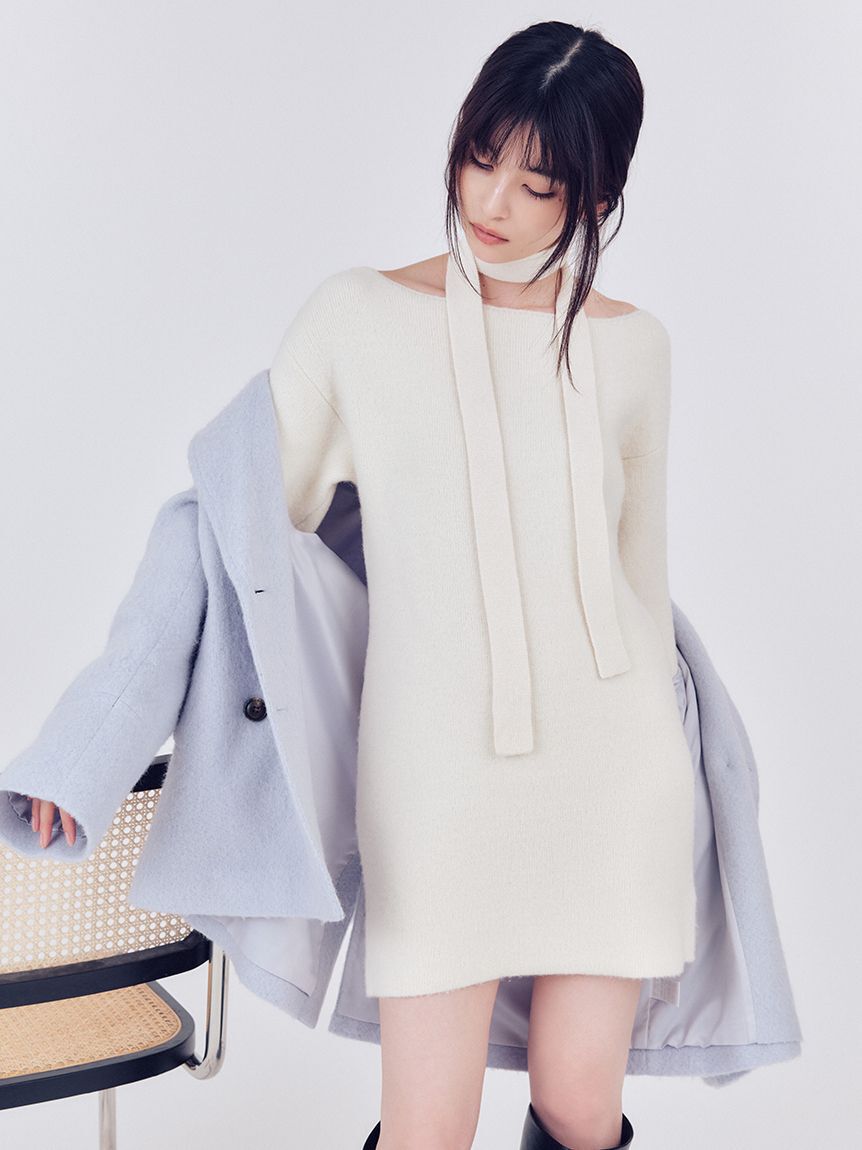 FRAY I.D「フォックスウールミニニットワンピース」|ワンピース|