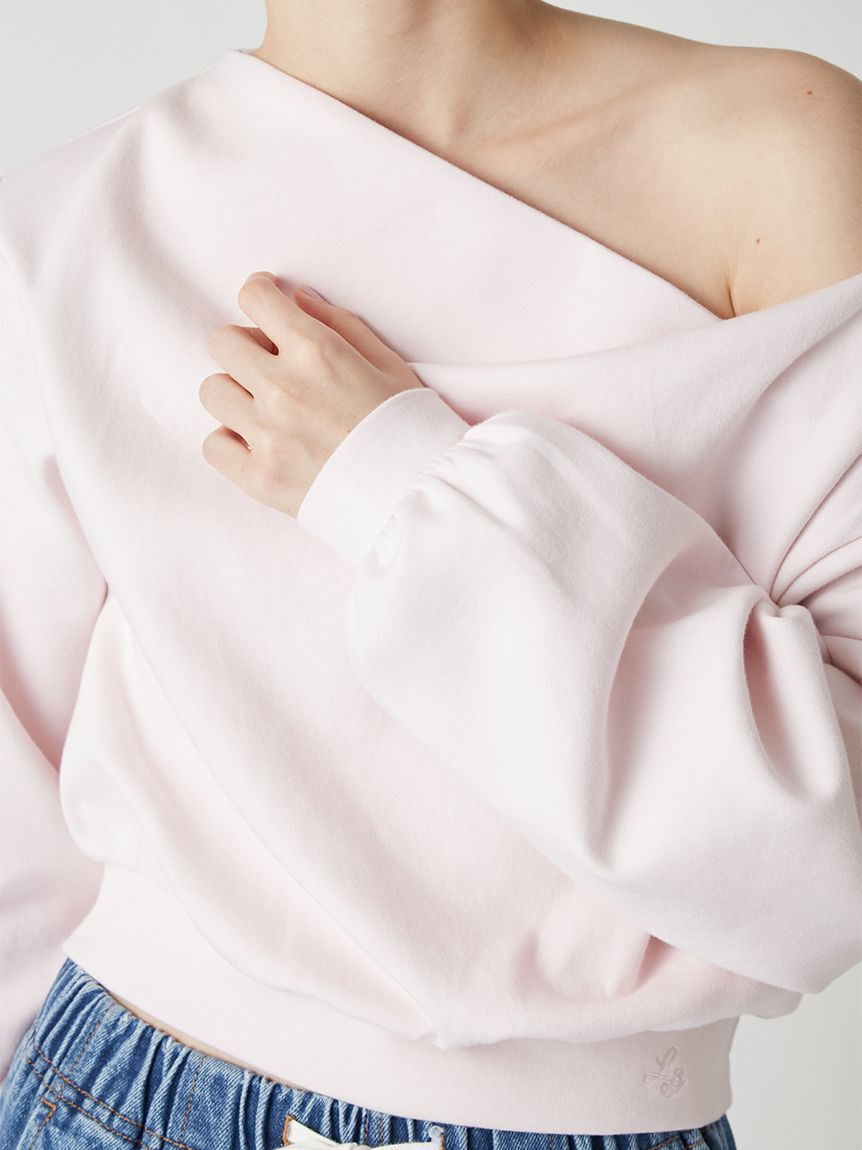 LILY BROWN「【WEB限定カラー】ドレープオフショルボンディングスウェット」|スウェット・ジャージ|
