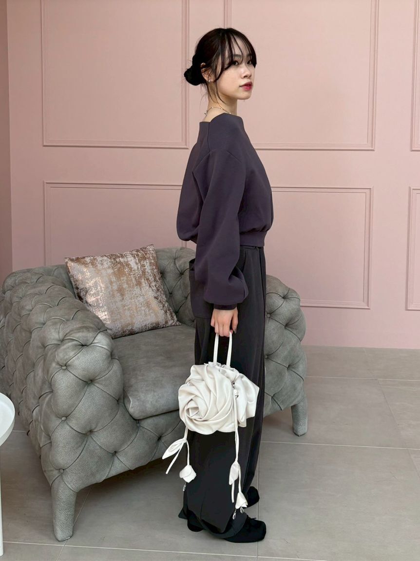 LILY BROWN「【WEB限定カラー】ドレープオフショルボンディングスウェット」|スウェット・ジャージ|