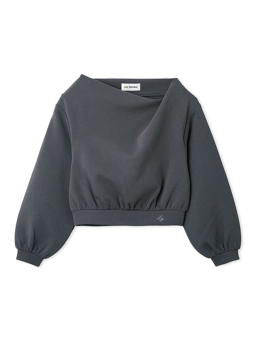 LILY BROWN「【WEB限定カラー】ドレープオフショルボンディングスウェット」|スウェット・ジャージ|