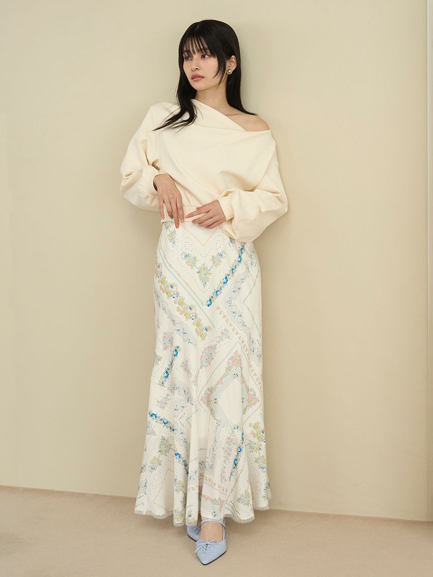 LILY BROWN「【WEB限定カラー】ドレープオフショルボンディングスウェット」|スウェット・ジャージ|