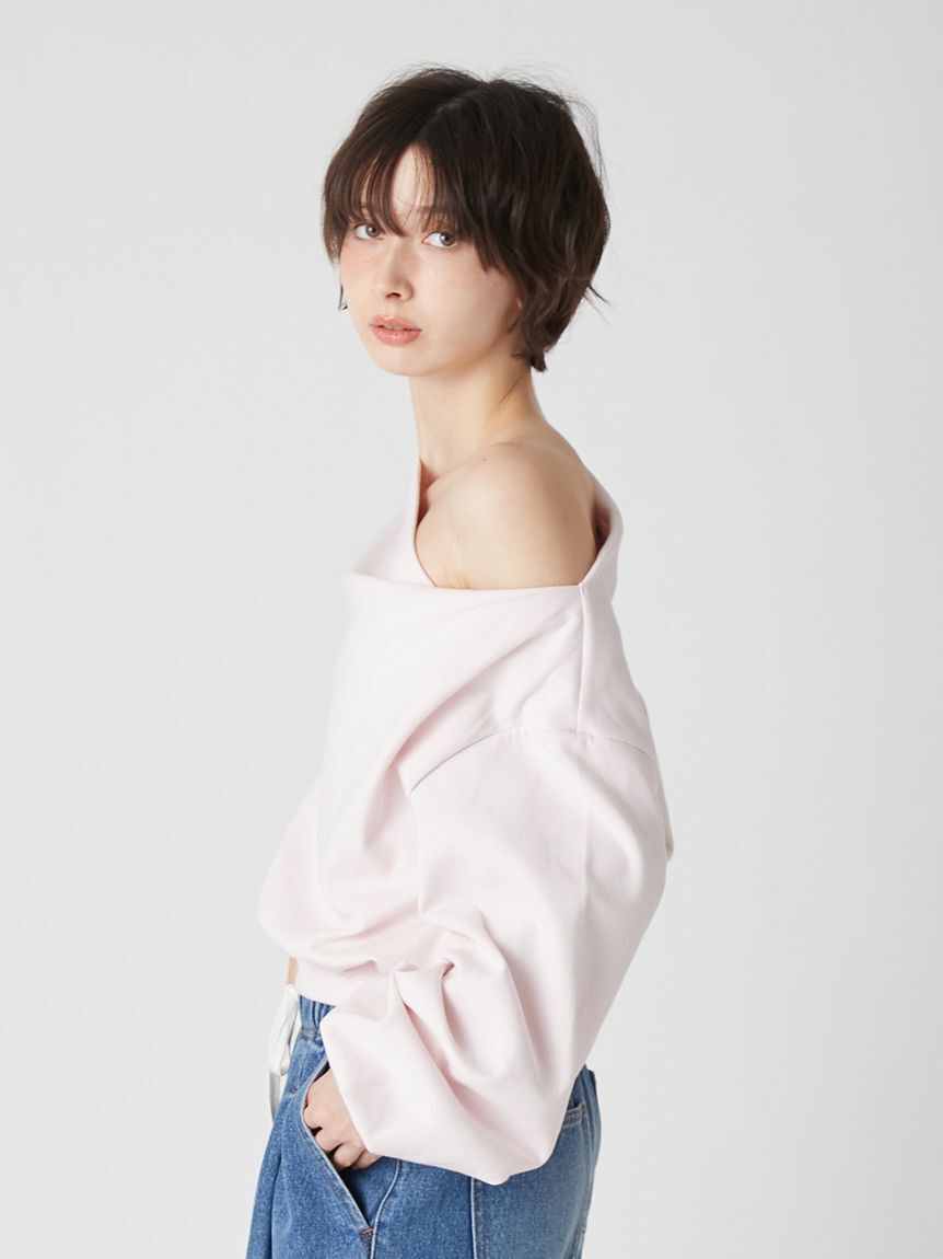 LILY BROWN「【WEB限定カラー】ドレープオフショルボンディングスウェット」|スウェット・ジャージ|
