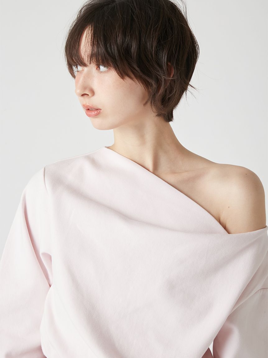 LILY BROWN「【WEB限定カラー】ドレープオフショルボンディングスウェット」|スウェット・ジャージ|